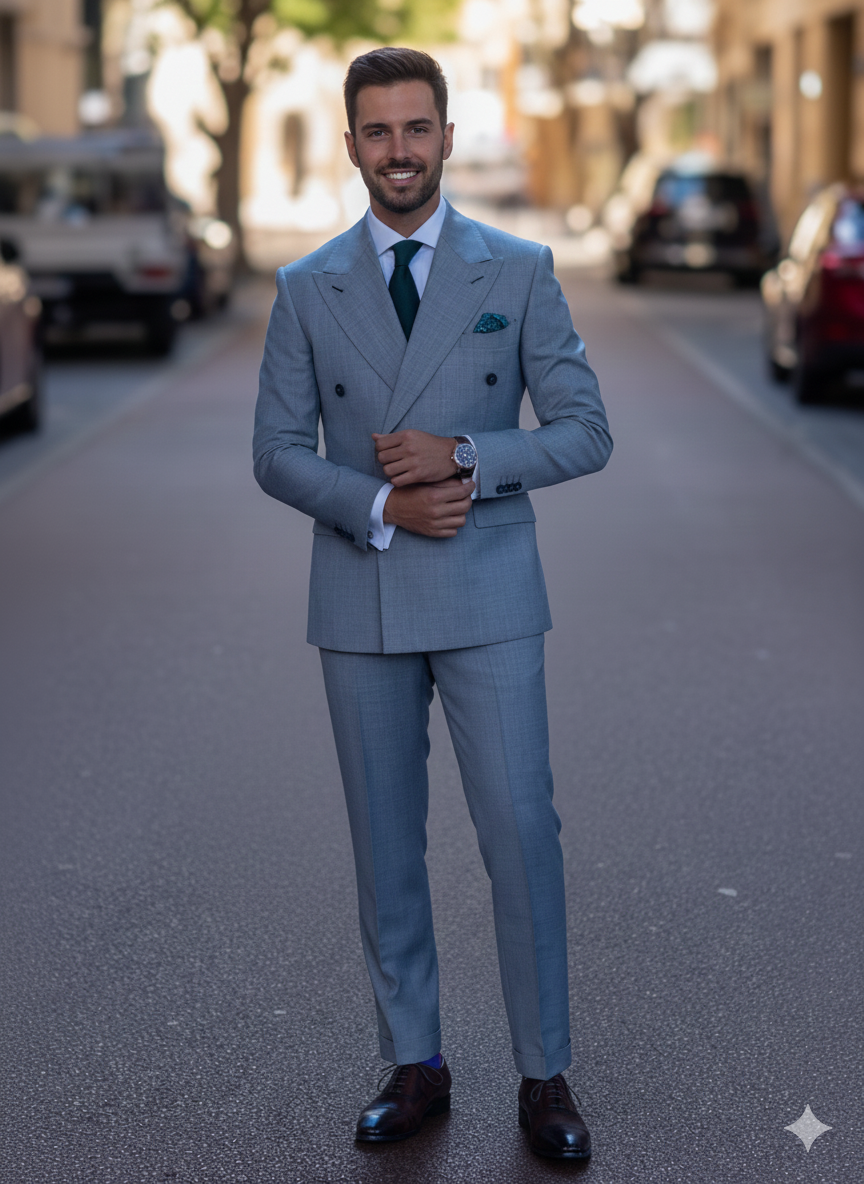 Double Breasted Two Piece Suit