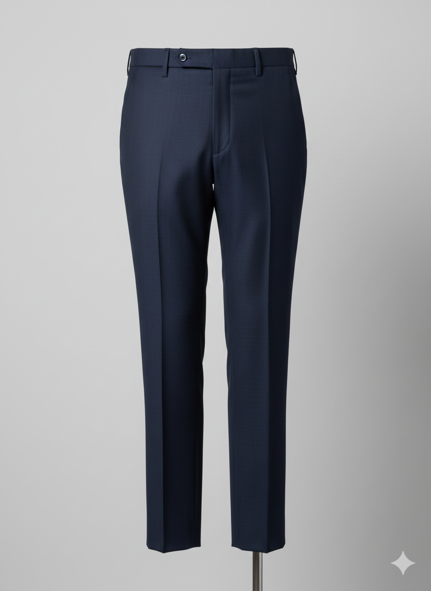 Navy Blue Twill Three Piece Suit