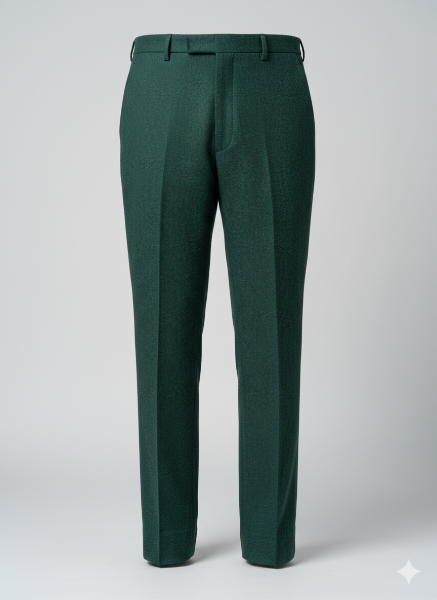 Forest Green Flannel Three Piece Suit