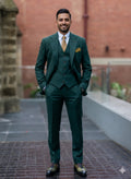 Forest Green Flannel Three Piece Suit